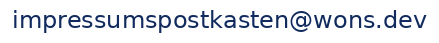 E-Mail-Adresse im Impressum als Grafik dargestellt